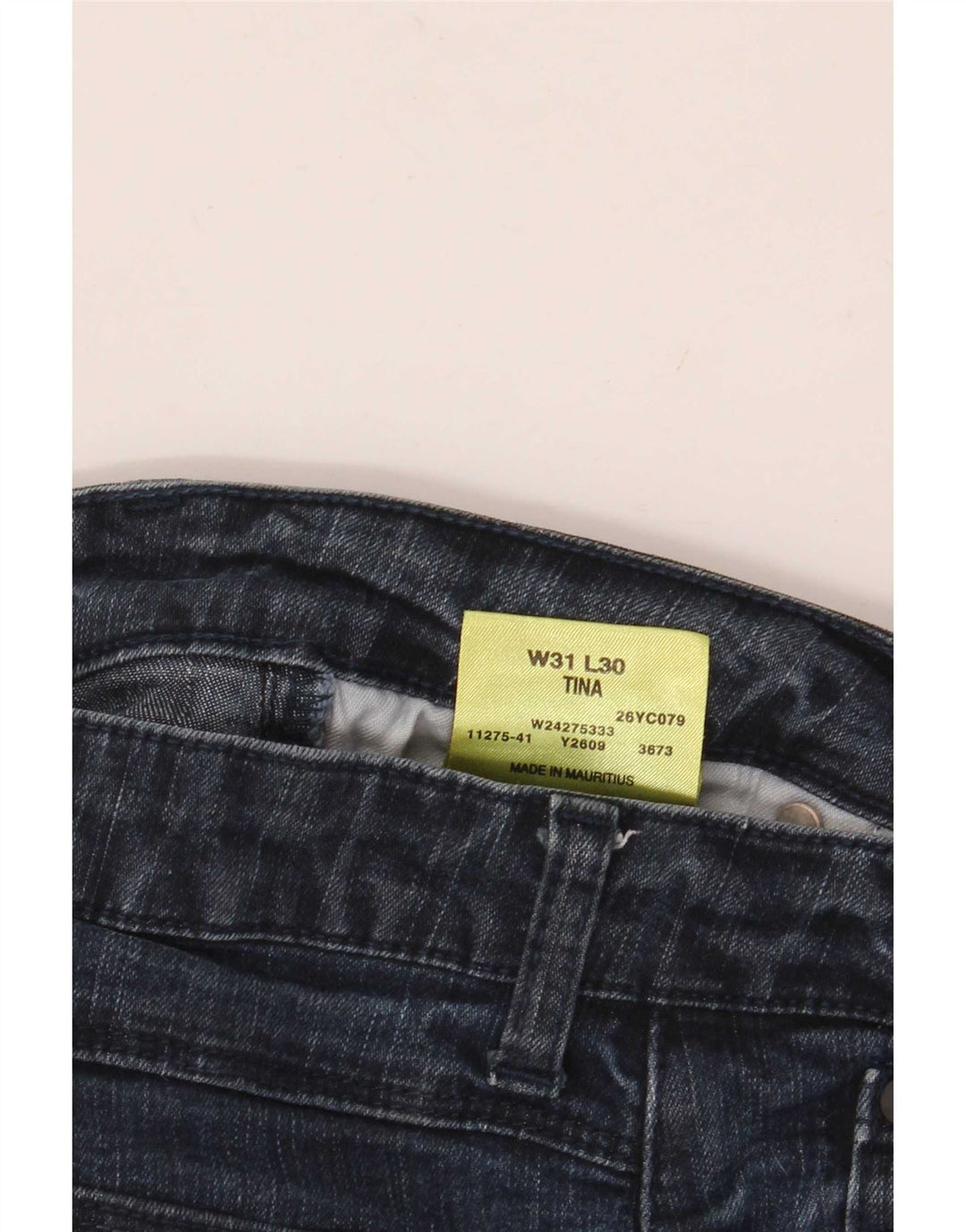 Damskie jeansy Wrangler TIna Bootcut W31 L30 Niebieskie bawełniane