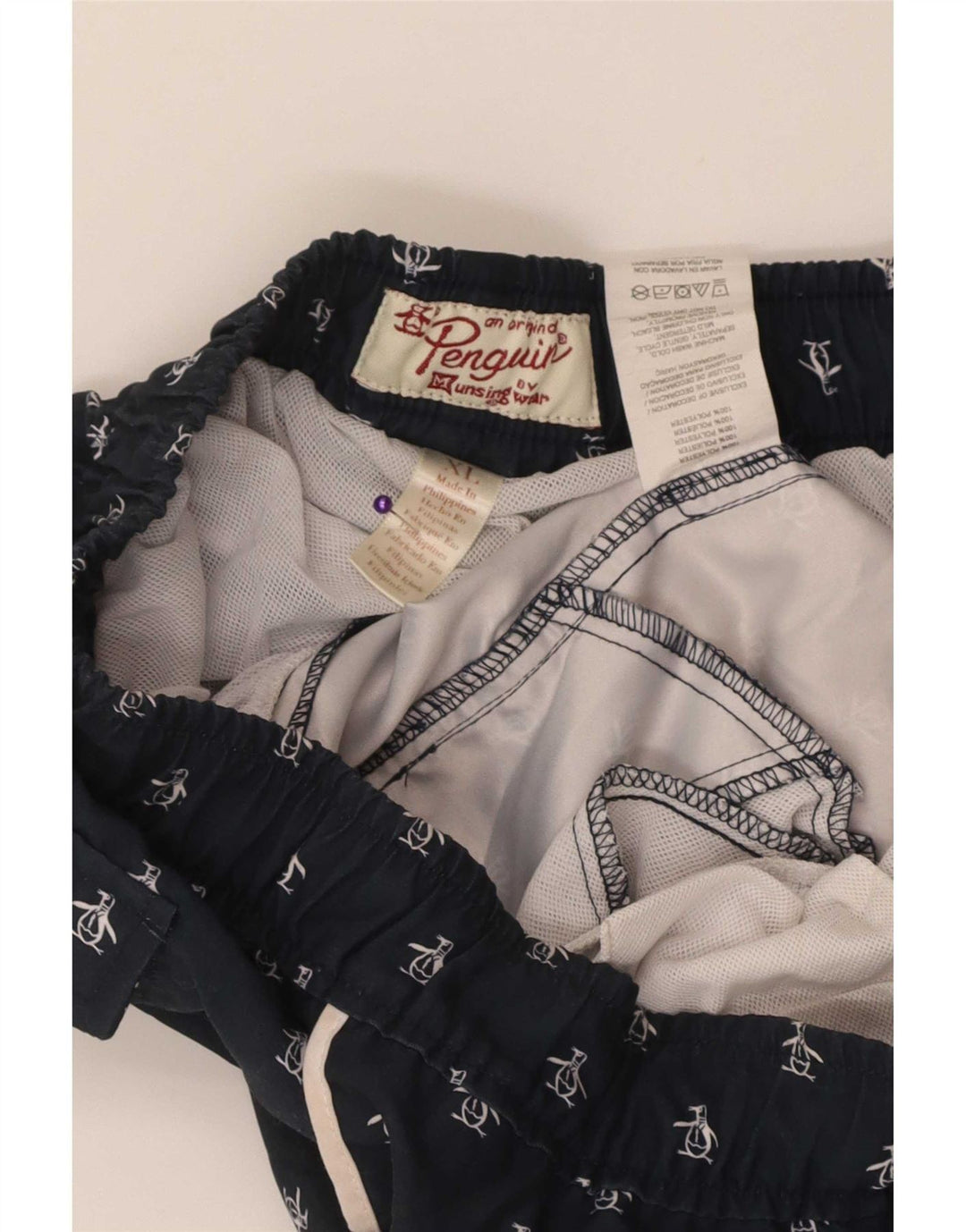Męskie spodenki kąpielowe Penguin Graphic XL, granatowe, poliestrowe