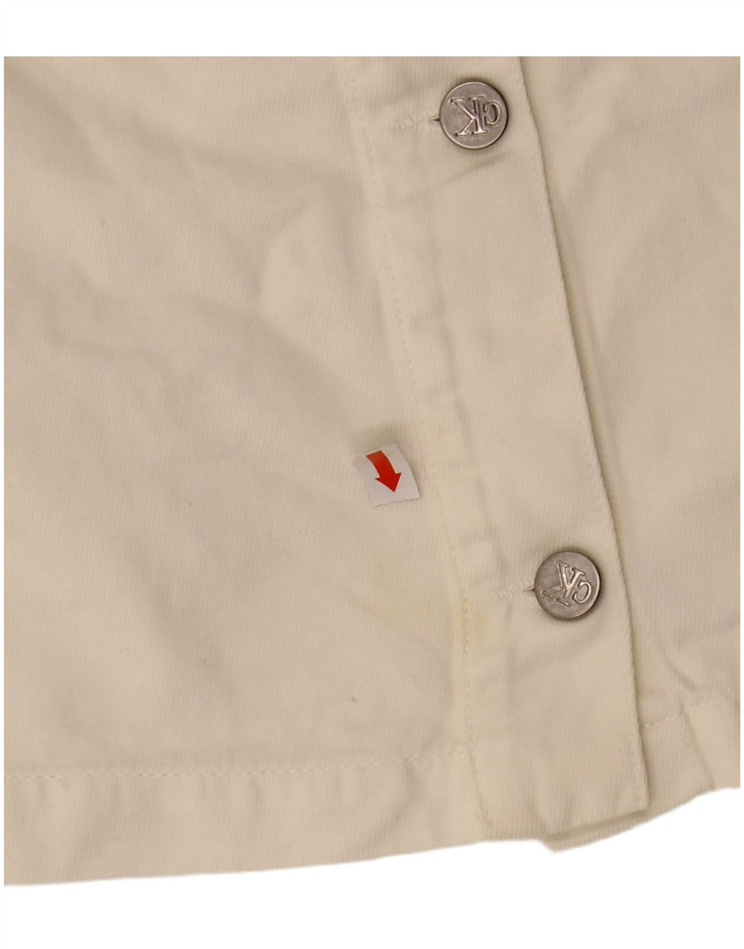 CALVIN KLEIN Damska spódnica mini W30 Średnia złamana biała bawełna