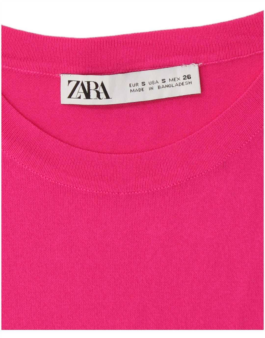 T-shirt damski Zara Top UK 8, mały, różowy