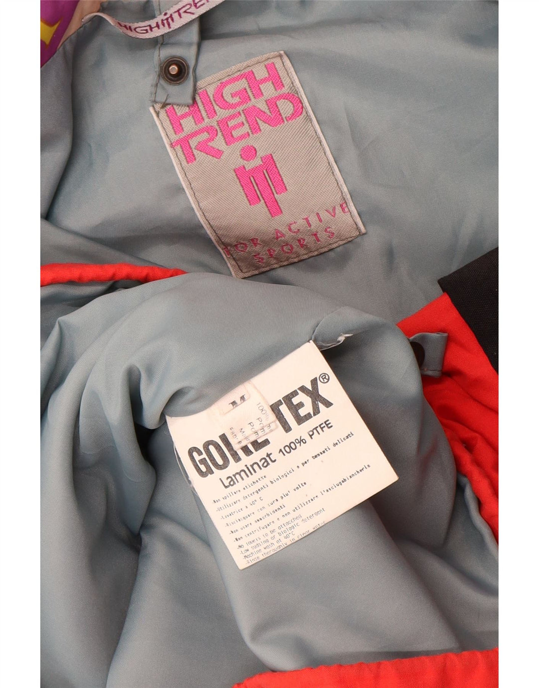 Męska kurtka narciarska Gore-Tex Vintage UK 38, poliamid w kolorze średniej czerwieni