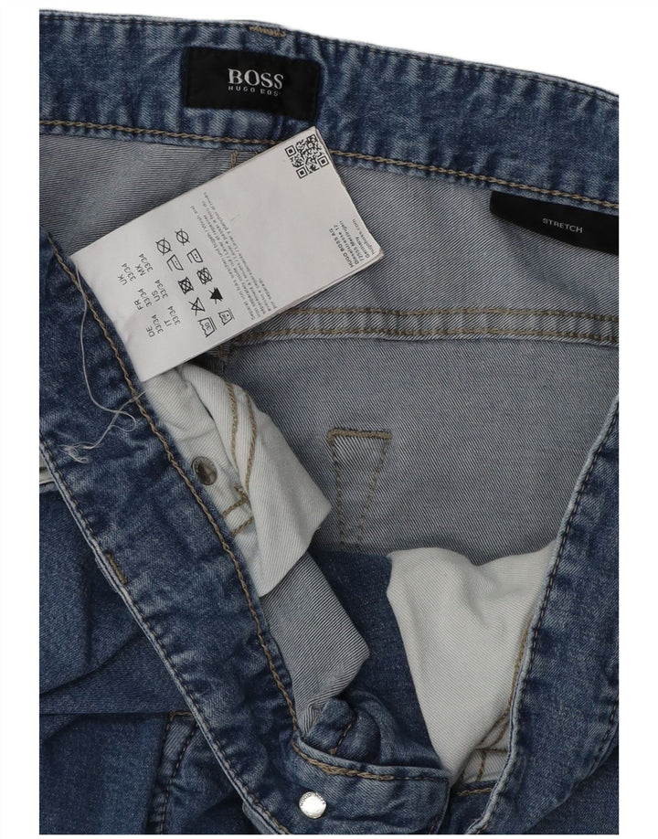 Damskie jeansy slim Hugo Boss W33 L34 Niebieskie bawełniane