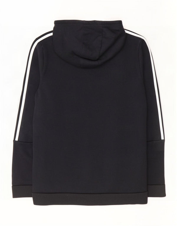 Damska bluza z kapturem Adidas UK 16/18 Duża czarna bawełna z blokami kolorów