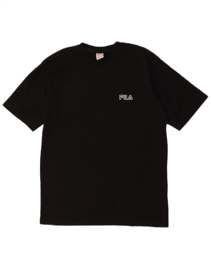 T-shirt męski Fila Top, mały, czarny, bawełniany