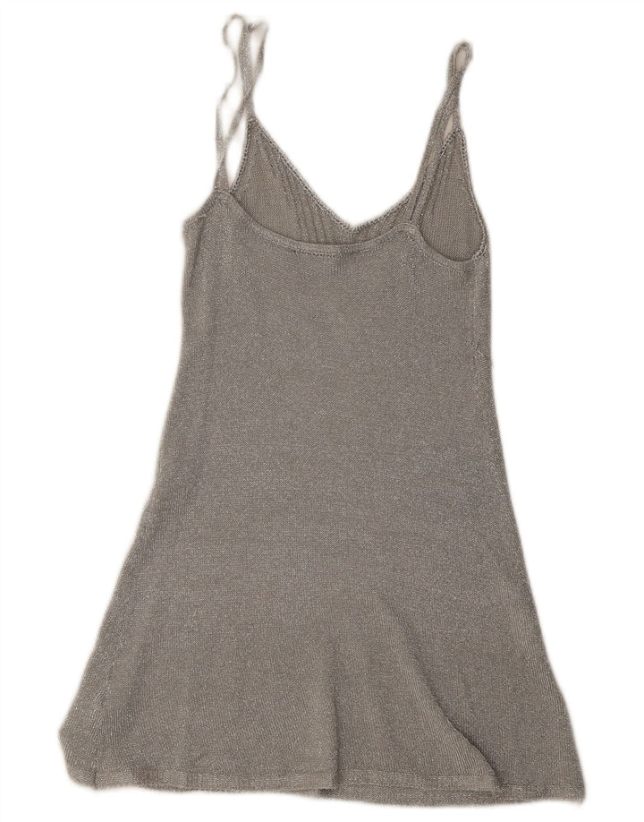 Damska sukienka na ramiączkach Topshop UK 8 Small Silver Wiskoza