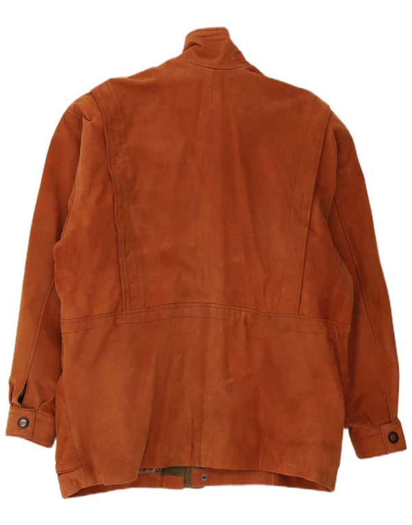 Męska kurtka skórzana vintage UK 42 XL w kolorze brązowym