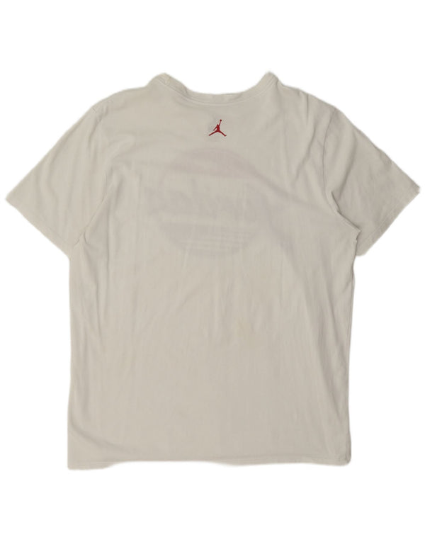 Męski T-shirt z grafiką Jordan, XL, biały