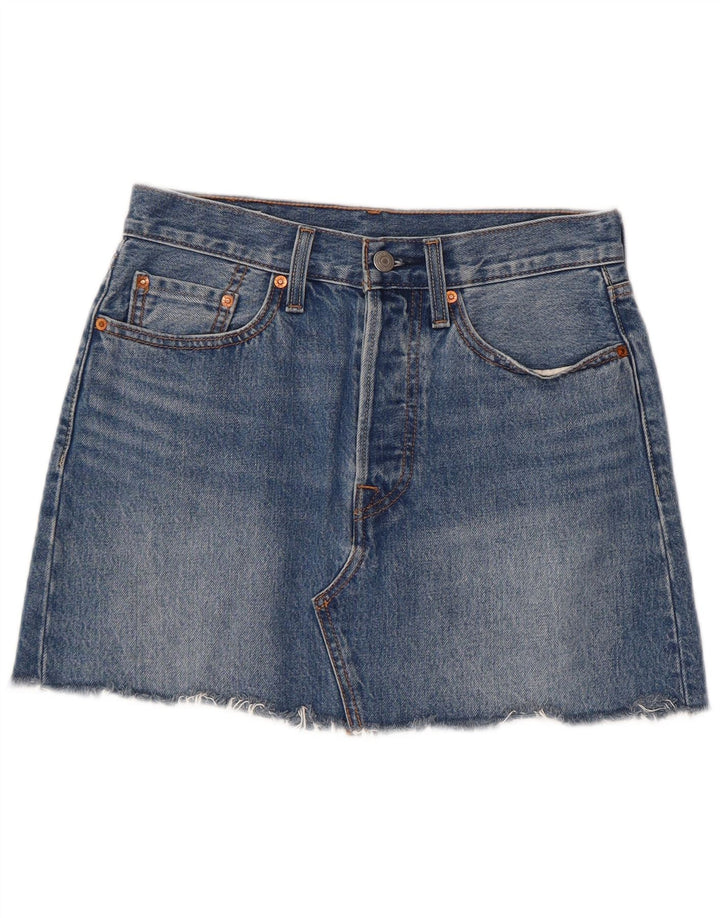 Damska mini spódniczka dżinsowa Levi's W27 Mała niebieska bawełna