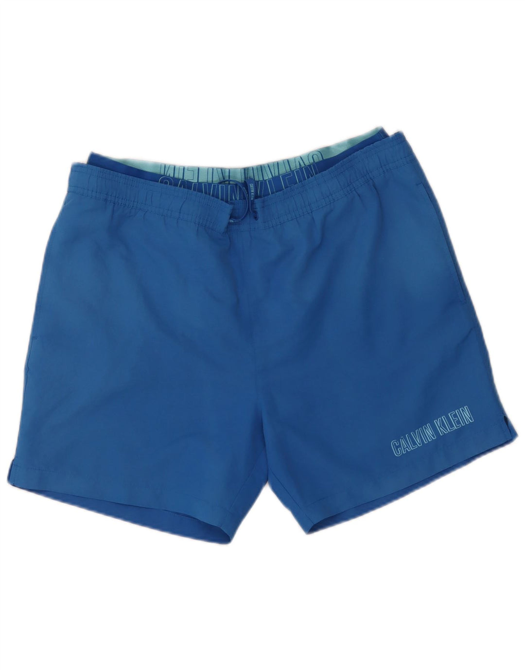 Męskie spodenki kąpielowe Calvin Klein, duże, niebieskie, poliestrowe