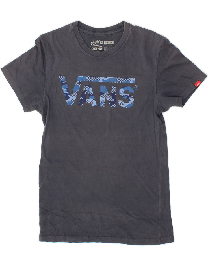 VANS Mens Classic Graphic T-Shirt Top Small Navy Blue Vintage Vans and Second-Hand Vans from Messina Hembry 