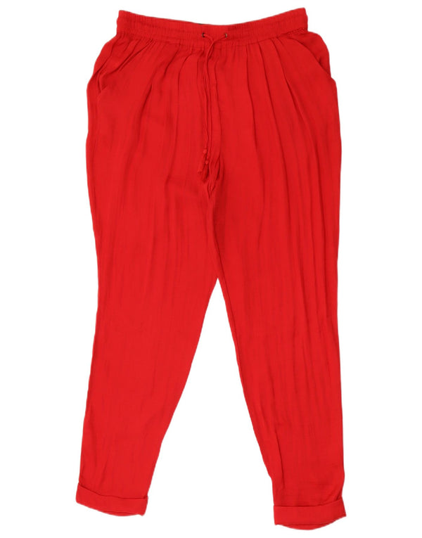 Damskie spodnie Zara Trafaluc UK 12 Medium W28 L26 Czerwone