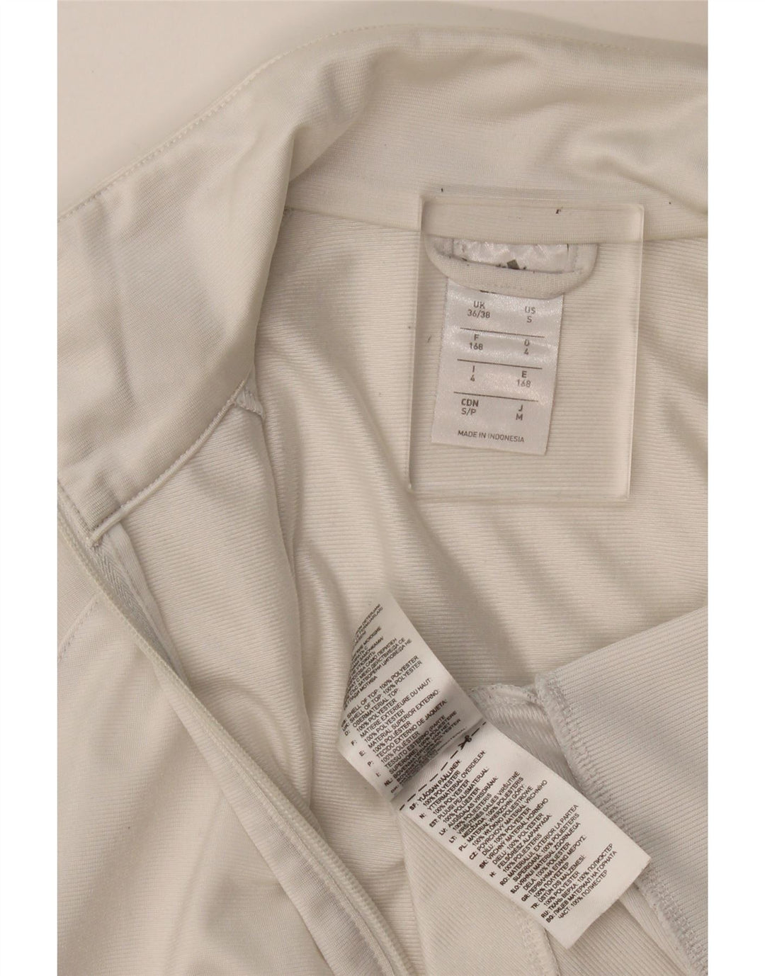 Adidas Męska bluza dresowa Top Jacket UK 36/38 Mały biały poliester