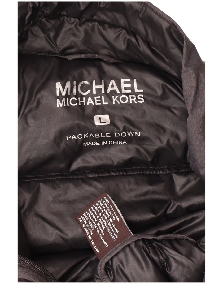 MICHAEL KORS Mens Padded Jacket UK 40 Large Grey Nylon
