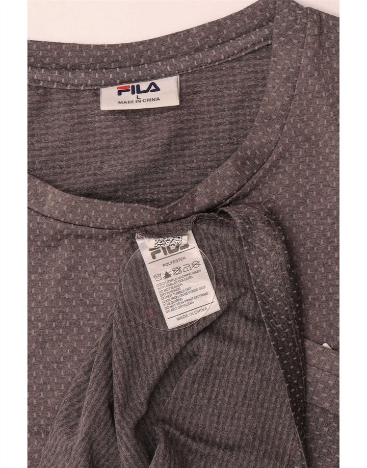 T-shirt męski Fila, duży, szary, poliester
