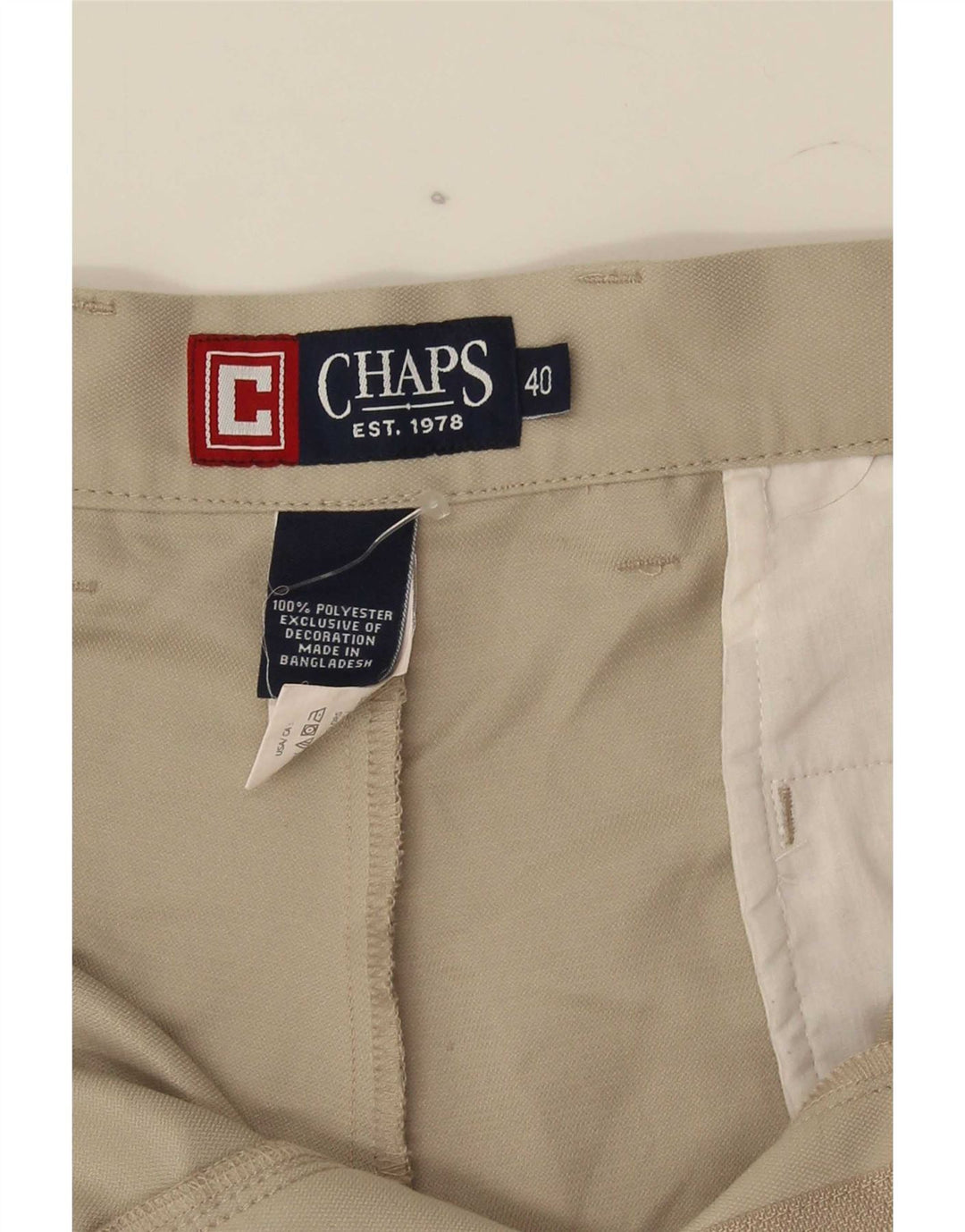 Męskie spodenki chino Chaps W40 XL beżowy poliester