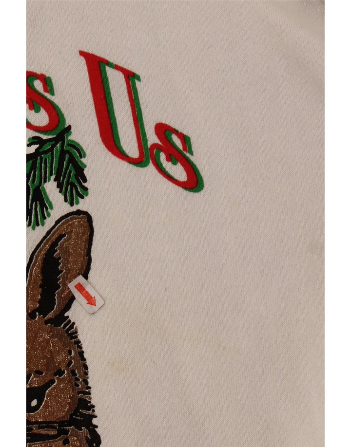 Damska bluza z grafiką TULTEX UK 16, duża, biała bawełna