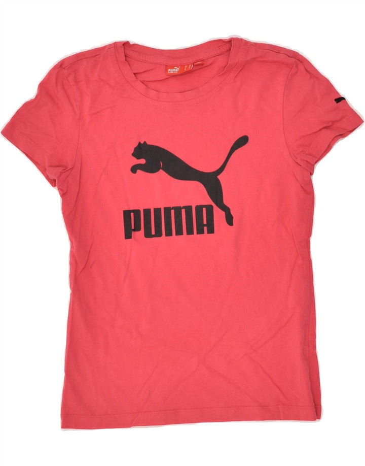 PUMA Womens Graphic T-Shirt Top UK 8 Small  Pink Vintage Puma and Second-Hand Puma from Messina Hembry 
