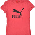 PUMA Womens Graphic T-Shirt Top UK 8 Small  Pink Vintage Puma and Second-Hand Puma from Messina Hembry 