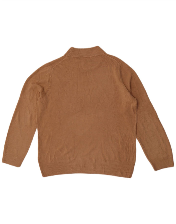 Marks & Spencer Damski sweter z golfem UK 16, duży brązowy