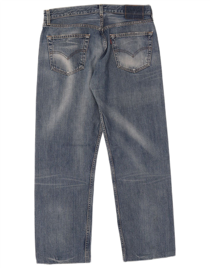 Męskie jeansy Levi's 501 w trudnej sytuacji W34 L27 Niebieska bawełna