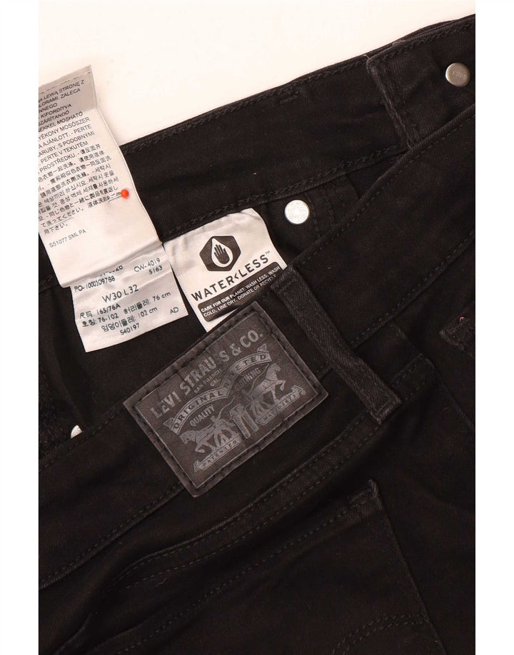 Damskie jeansy Levi's 712 Slim W30 L32 Czarna bawełna