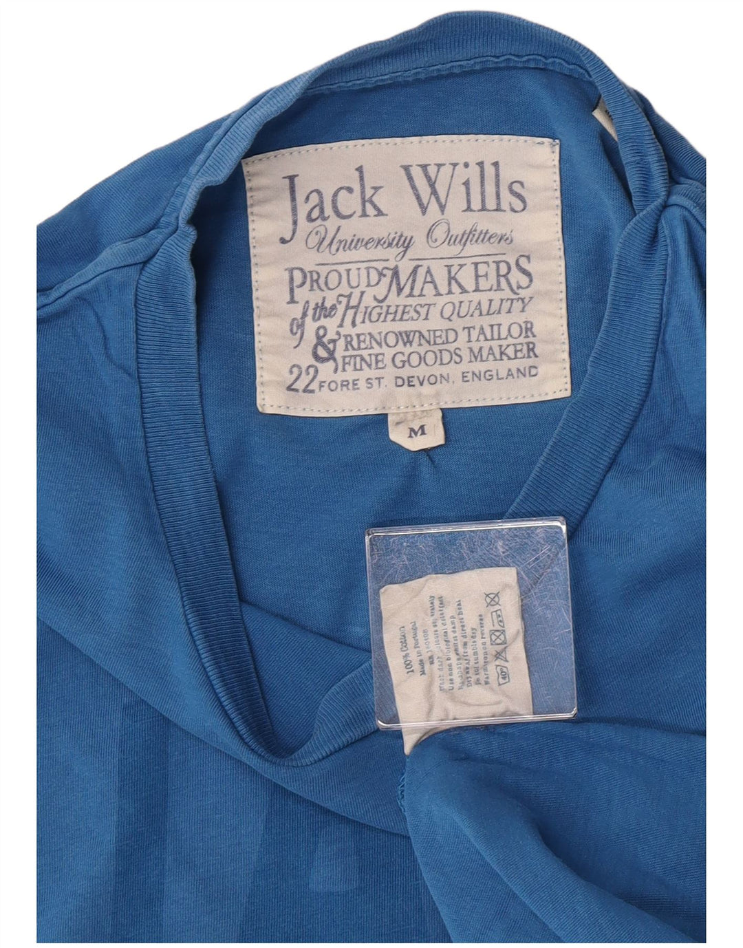 Męska koszulka z grafiką Jack Wills, bawełniana, średnia niebieska