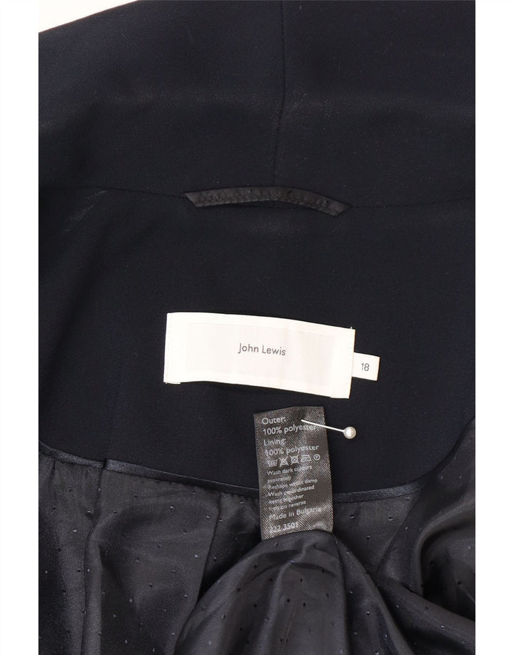 Damska marynarka zapinana na 1 guzik John Lewis, UK 18 XL, granatowa, poliestrowa