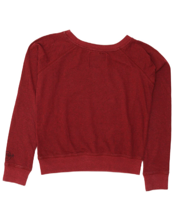 Damska bluza Hard Rock Cafe Marbella Crop Jumper UK 10 Small Burgundy