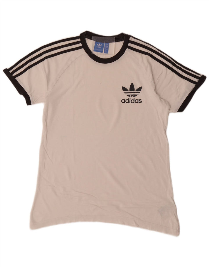 Adidas Męska Koszulka Top Średnia Biała Bawełna