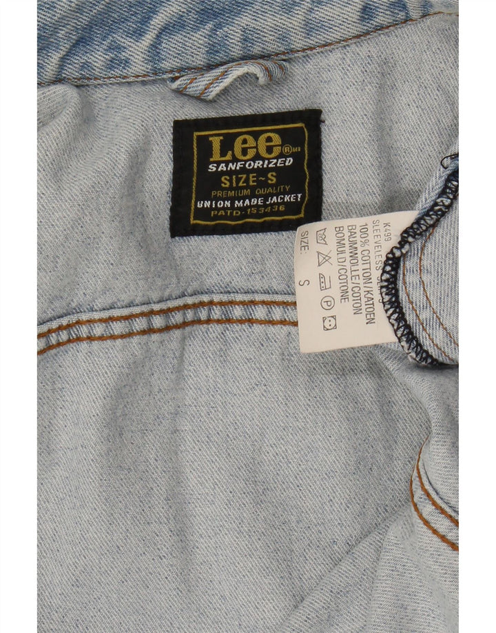 Męska kamizelka dżinsowa Lee UK 36 Small, niebieska, bawełniana