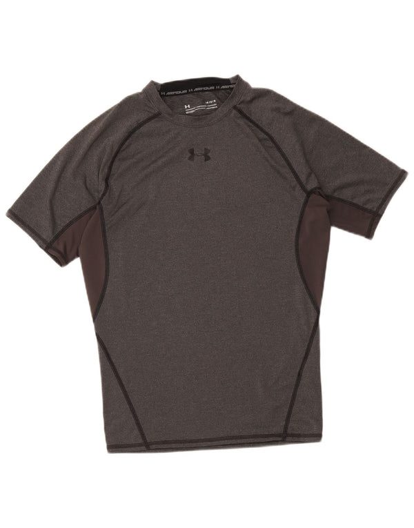 Damska koszulka Under Armour Heat Gear Top UK 14, duża, szara, z blokami kolorów