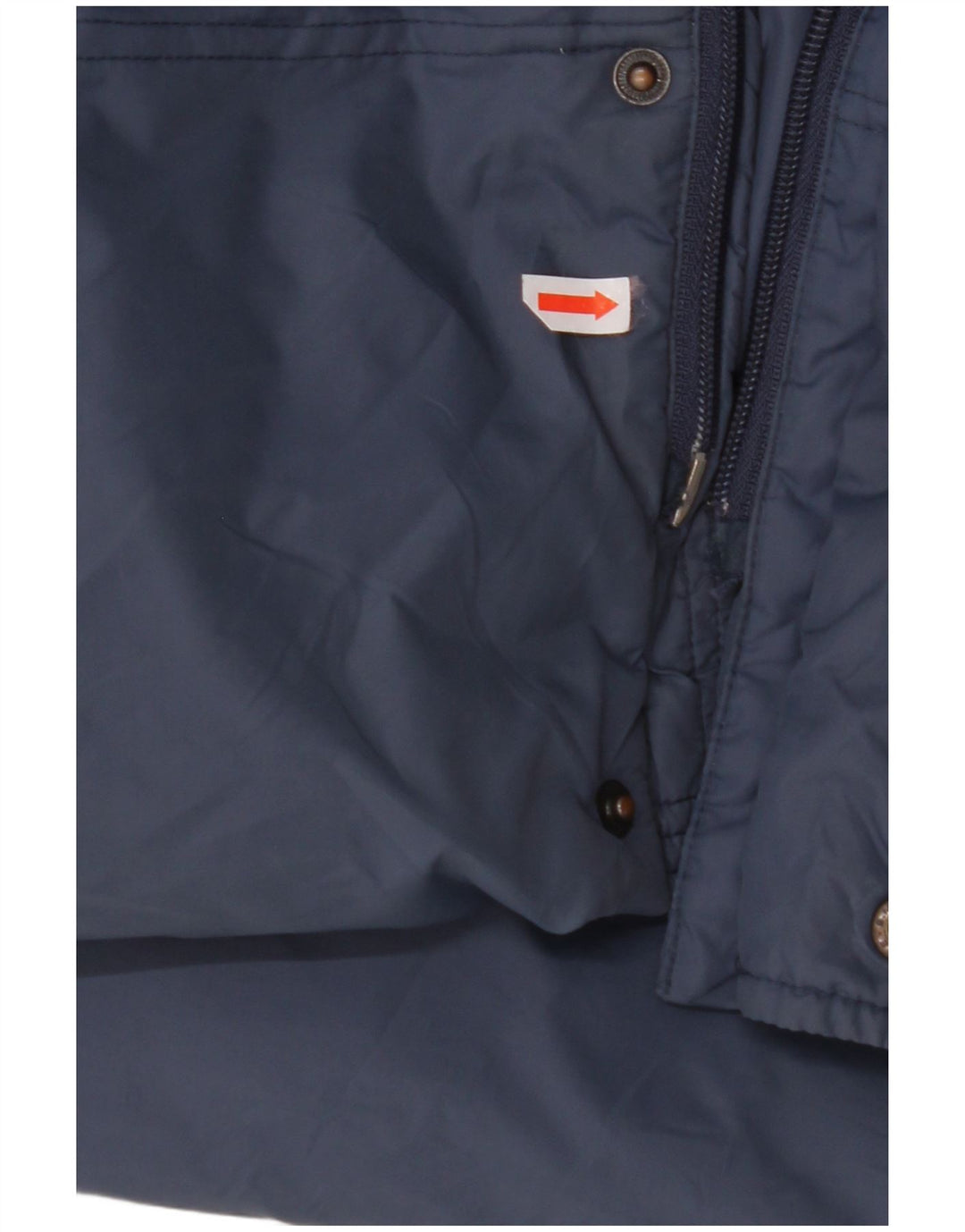 VINTAGE Męski, luźny, ocieplany płaszcz z kapturem UK 36, mały, niebieski nylon