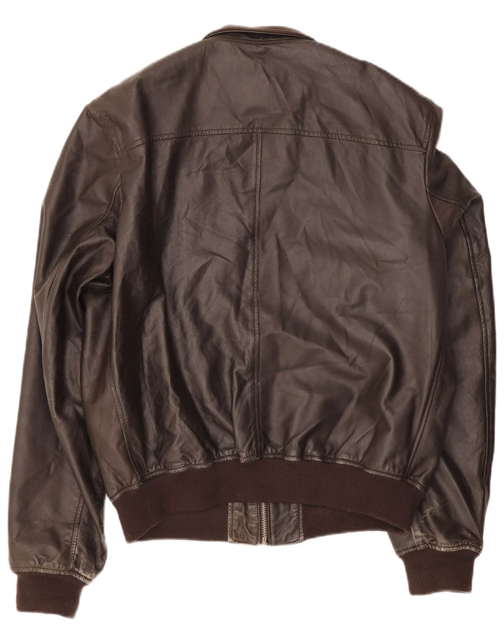Vintage męska skórzana kurtka UK 42 XL brązowa