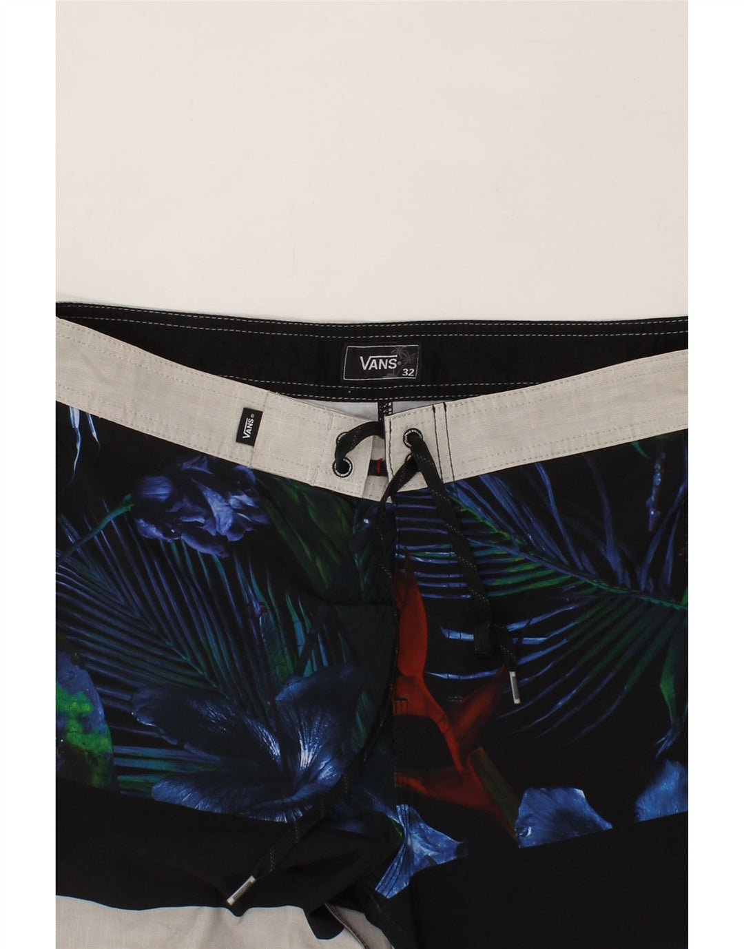 VANS Mens Swimming Shorts Medium  Black Floral Polyester Vintage Vans and Second-Hand Vans from Messina Hembry 