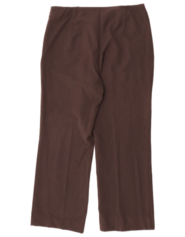 Marks & Spencer Damskie proste spodnie codzienne UK 14 duże W32 L28 brązowe