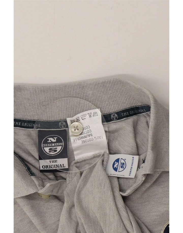 Męska koszulka polo North Sails, średnio szara, bawełniana