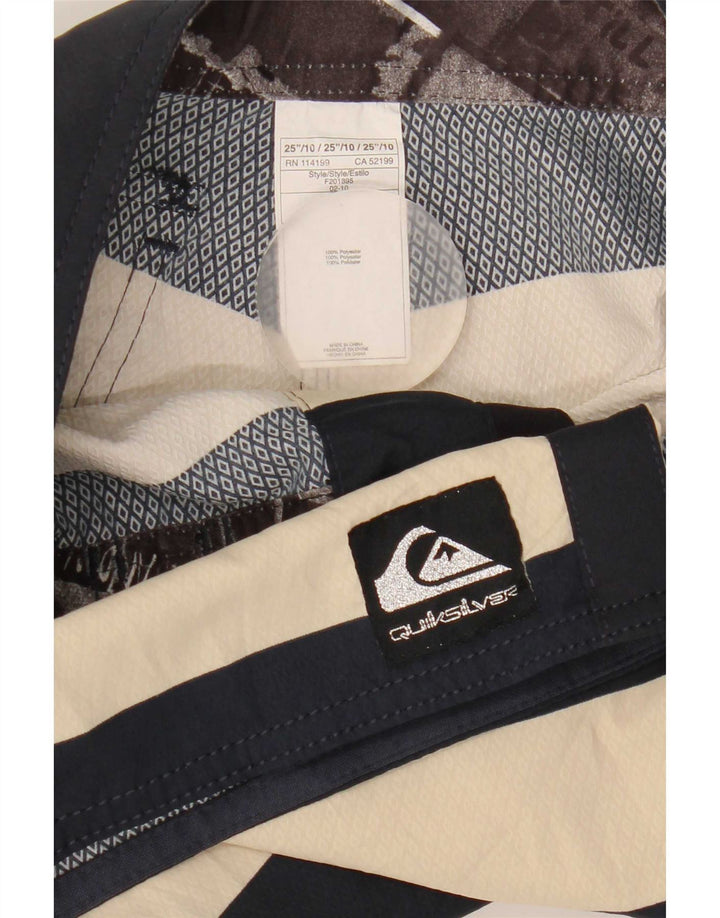 Chłopięce spodenki kąpielowe Quiksilver 9-10 lat, granatowe, poliestrowe paski