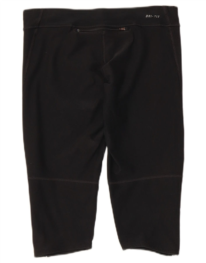 Damskie legginsy NIKE Dri Fit Capri UK 12, średni czarny poliester