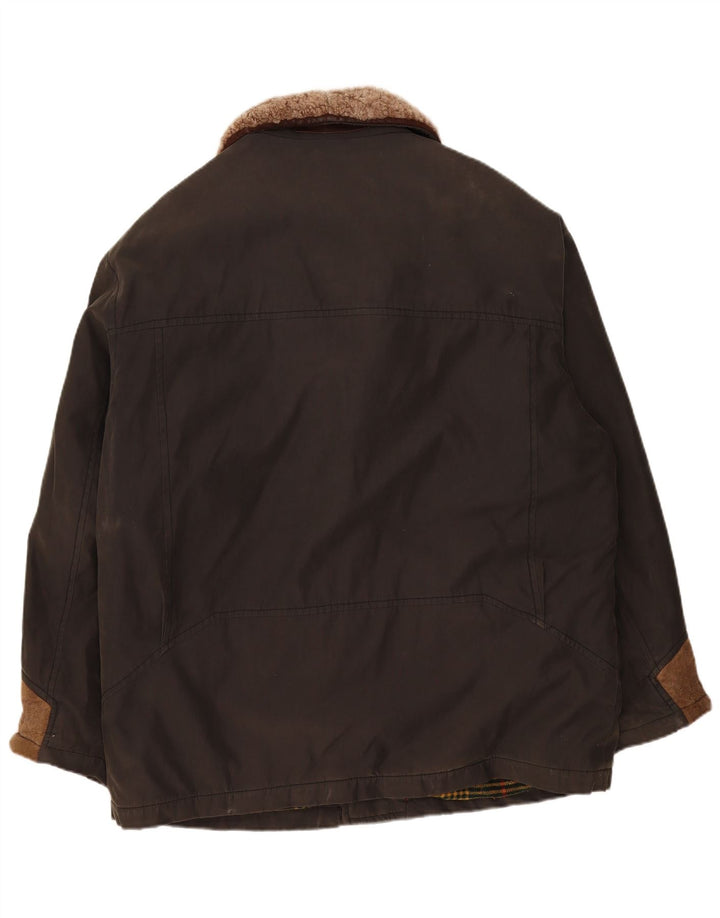 Męski płaszcz wiatrówka Camel Active IT 56 2XL Khaki, bawełna z blokami kolorów