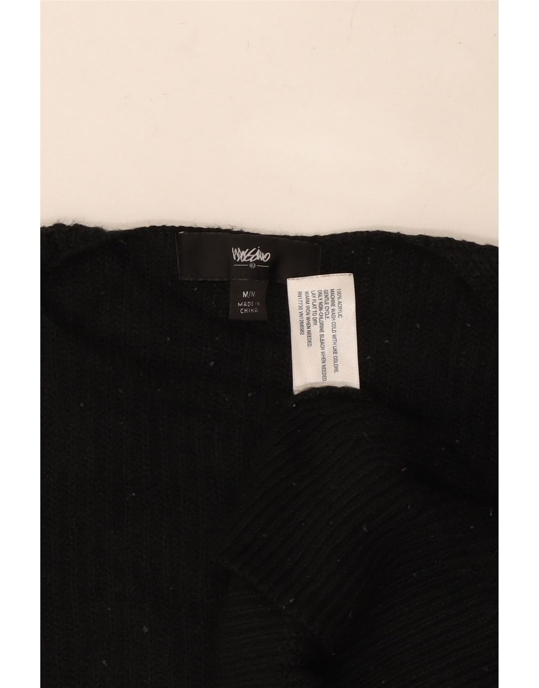 Damski sweter oversize MOSSIMO z otwartym kardiganem UK 14, średni czarny akryl