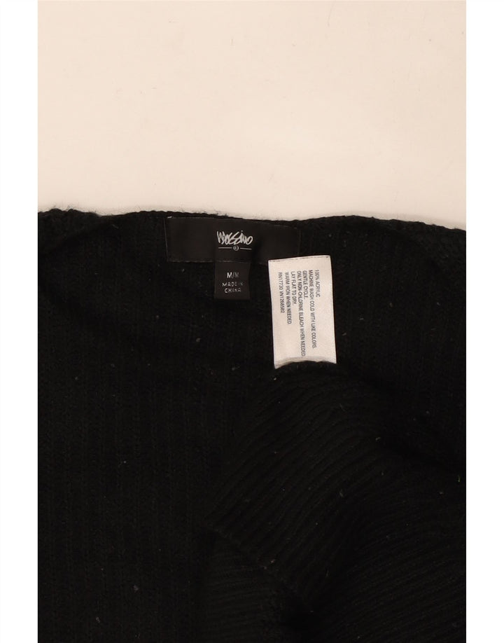 Damski sweter oversize MOSSIMO z otwartym kardiganem UK 14, średni czarny akryl