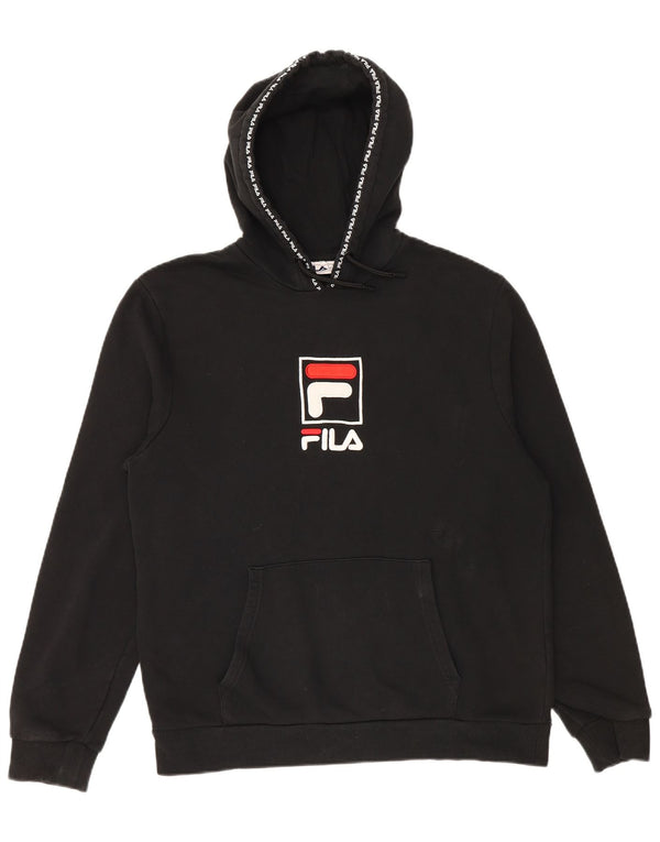 Męski sweter z kapturem Fila XL, czarny, bawełniany
