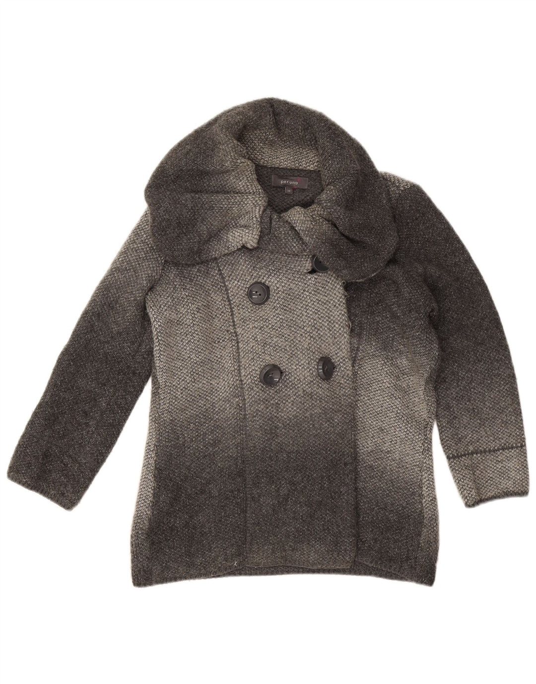 Marks & Spencer Damski płaszcz typu oversize typu pea, UK 10, mały, szary, akrylowy