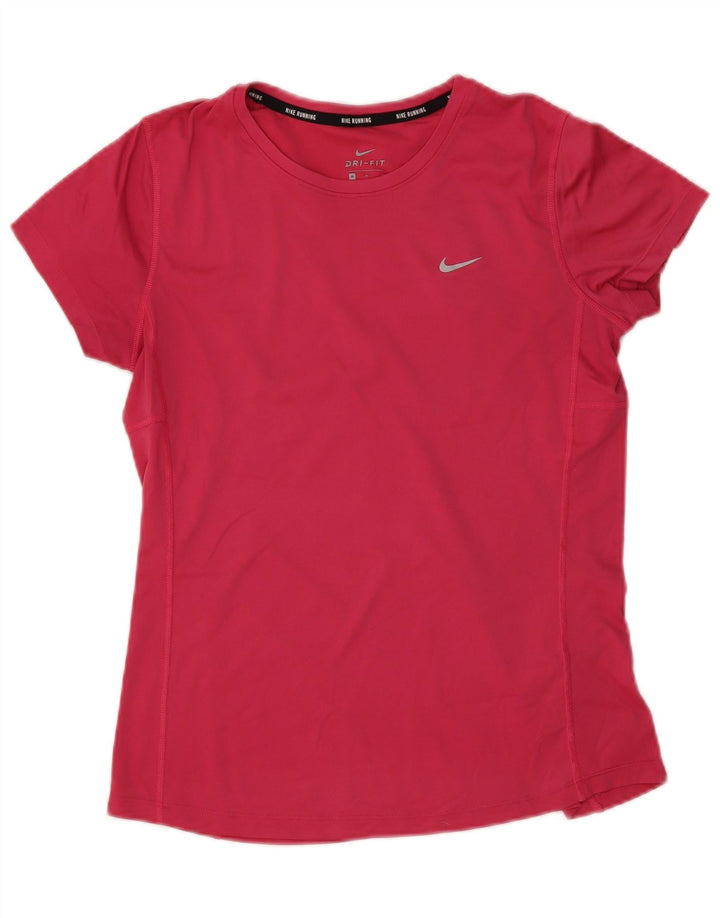 Damska koszulka do biegania Nike Dri Fit Top UK 14, średni różowy poliester