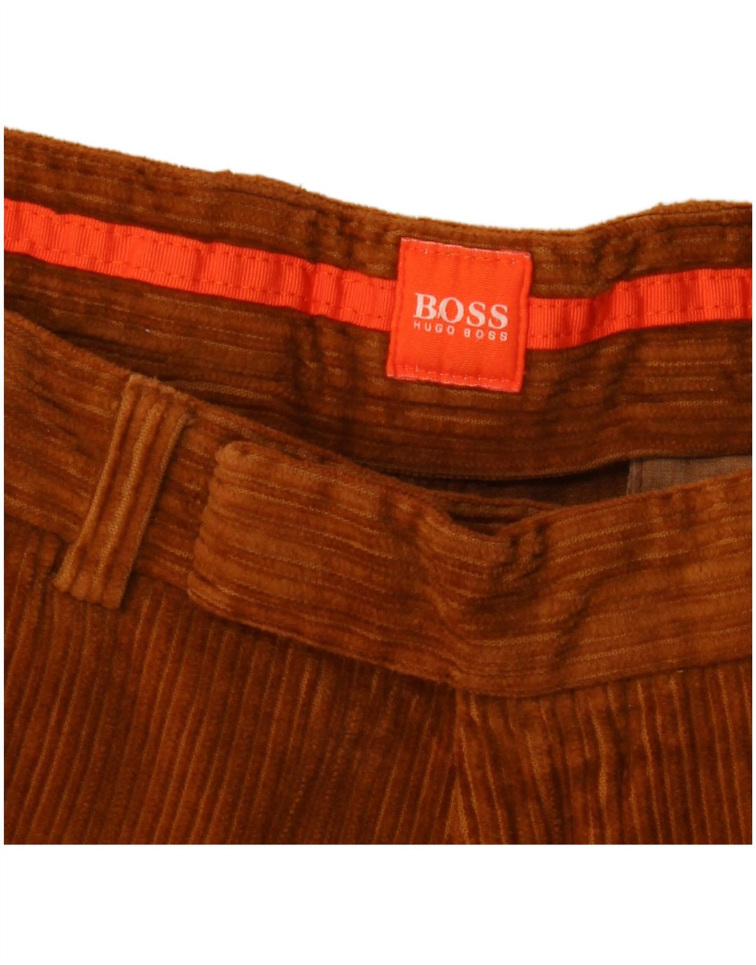 Męskie sztruksowe spodnie HUGO BOSS Bootcut W34 L36 brązowe