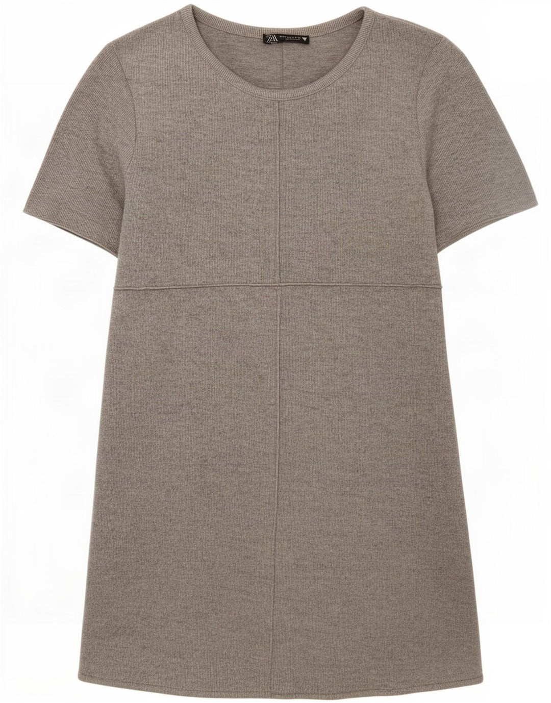 Damska sukienka T-shirtowa Zara UK 8 Small, szary poliester