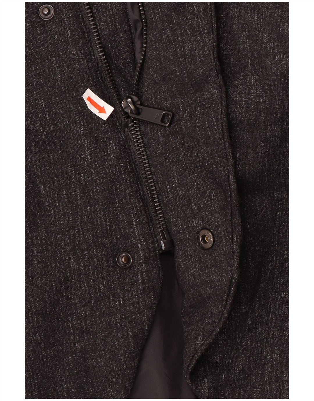 Męski ocieplany płaszcz ZARA UK 40, duży, czarny poliester