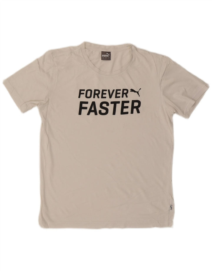 Męski T-shirt z grafiką PUMA, mały, biały