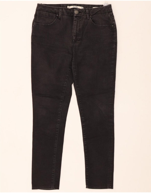 ZARA Womens Crop Slim Jeans EU 38 Small W28 L26 Black Cotton