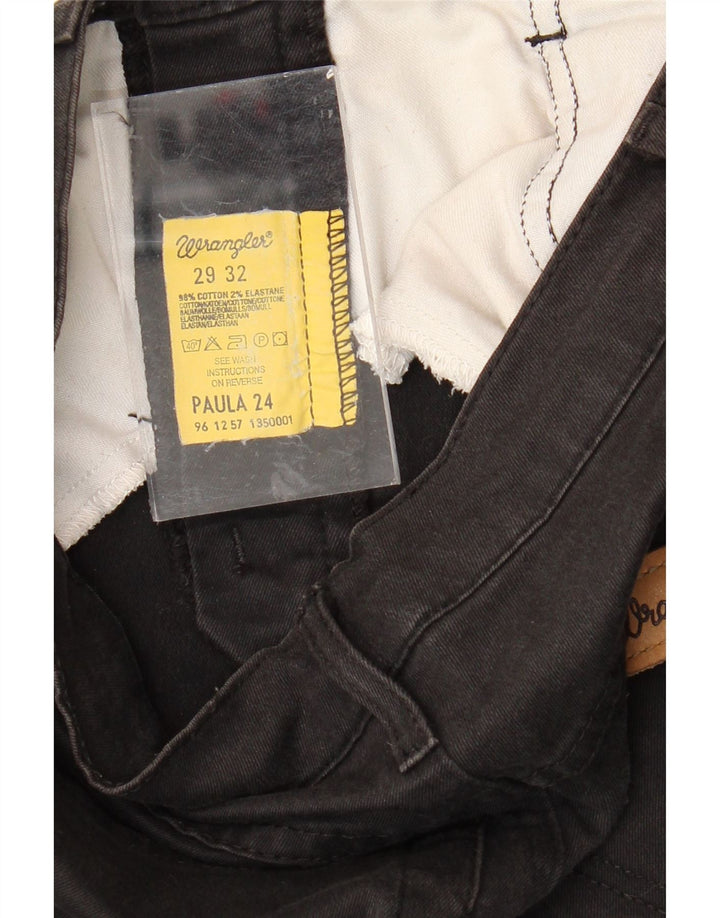 WRANGLER Womens Paula Cropped Jeans W29 L24 Black Cotton